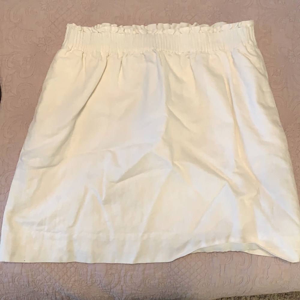 White Linen J Crew Skirt